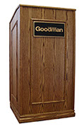 PS_2100_Trad_ Style_Podium_in_dark_oak_with_Goodman_plaque