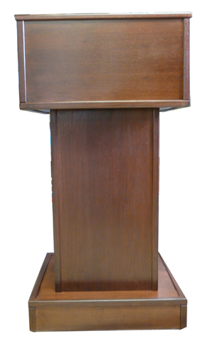 PS510_Tabletop_Podium_Front_View_Dark_Oak