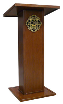 PS510_Tabletop_Podium_Front_View_Dark_Oak