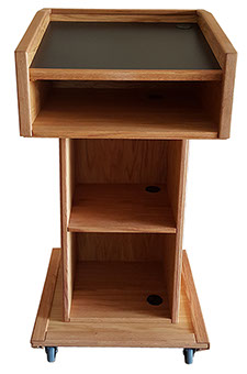 podium, i style, natural oak, back view
